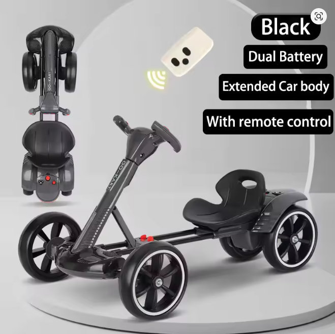 Foldable Children's Electric Go Kart Is Free To Install And Can Seat People Electric Go Kart Charging Remote Control